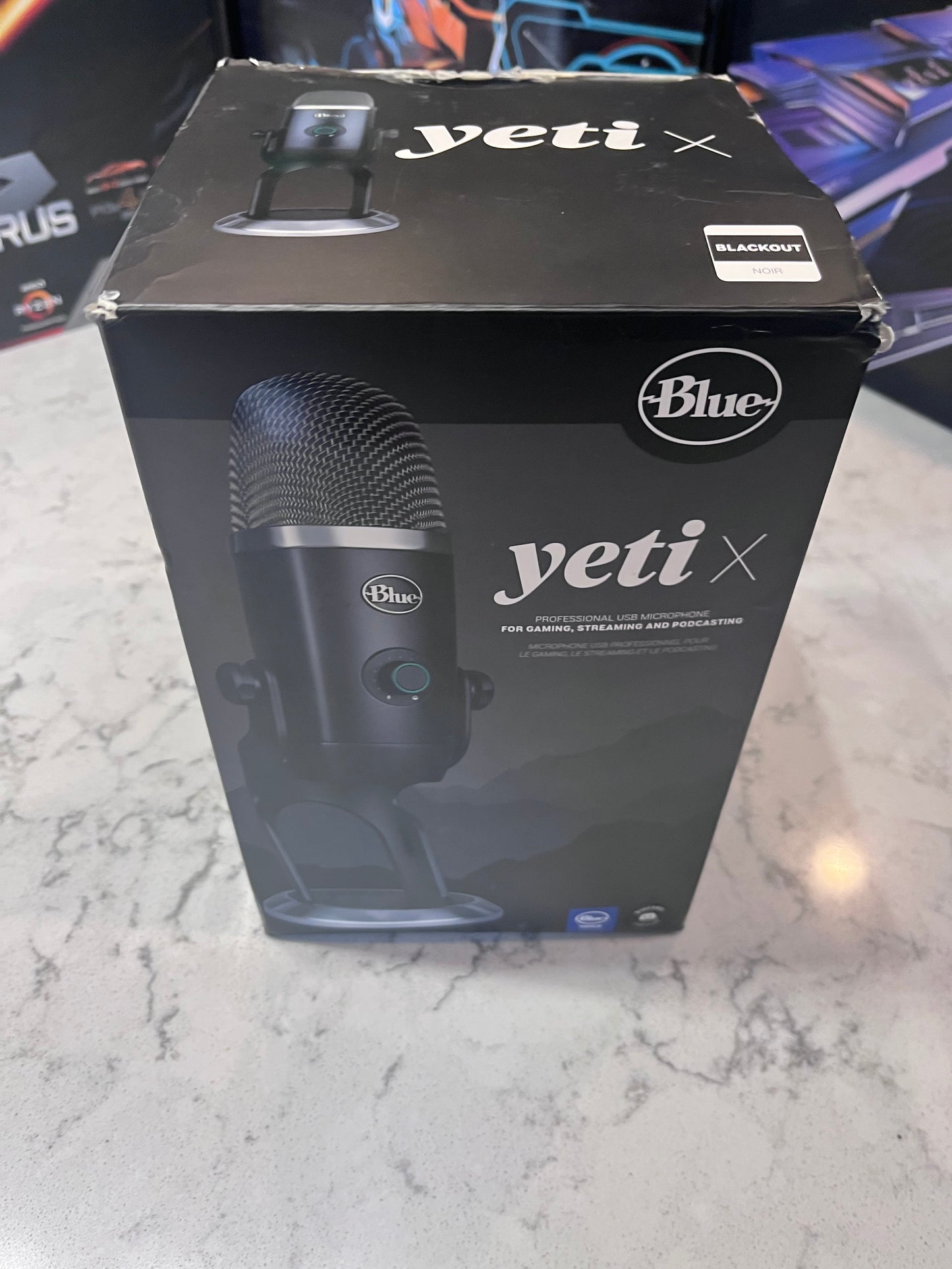 Open Box Logitech for Creators Blue Yeti X USB Microphone for Gaming, Streaming, Podcasting, Twitch, YouTube, Discord, Recording for PC and Mac, 4 Pol