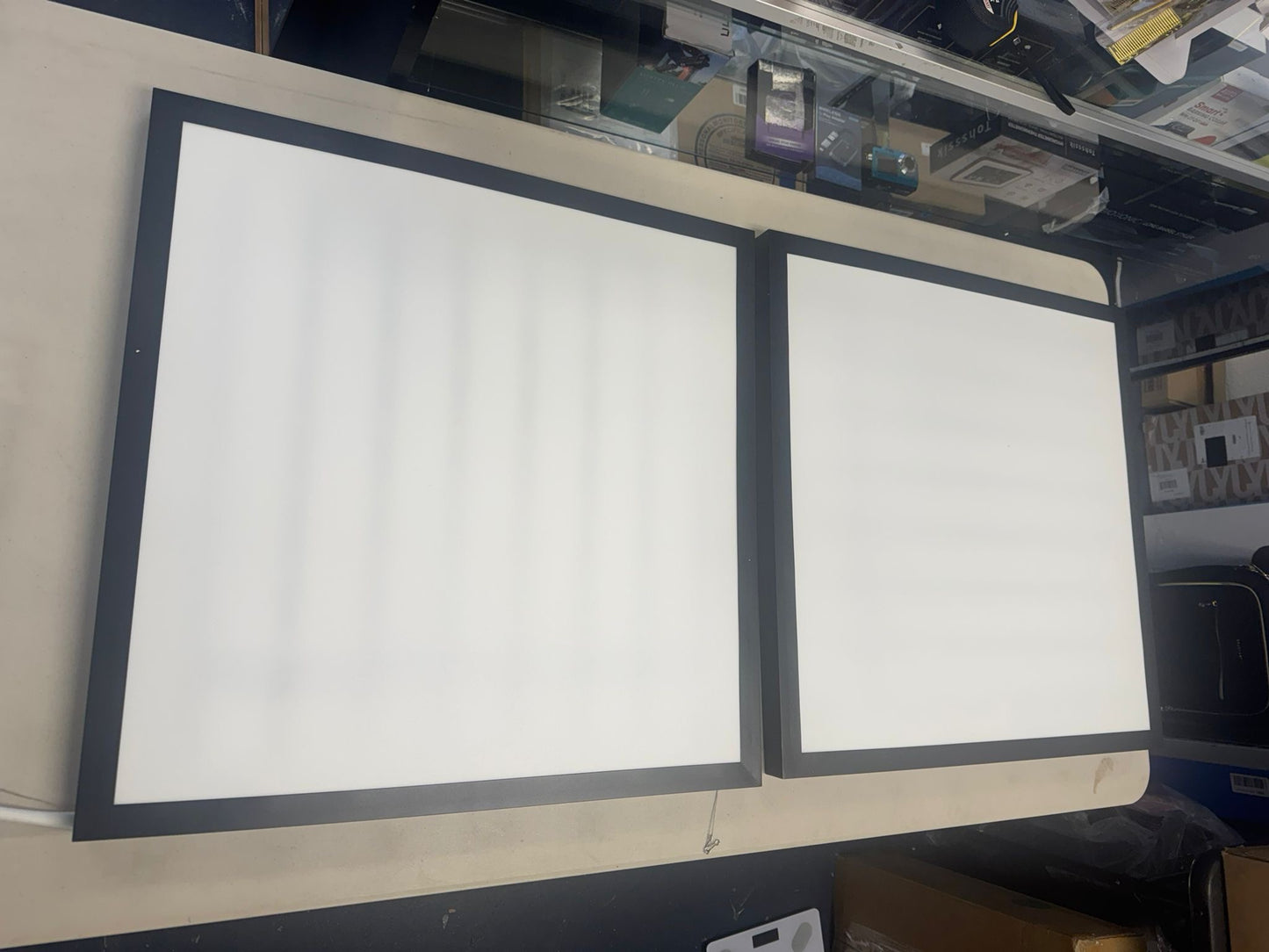Open Box Mcacggo 2x2 FT Surface Mount LED Panel Light Dimmable & 3 Color Selectable 3000K/4000K/5000K - 40W 24x24 Inch LED Flush Mount Ceiling Light L