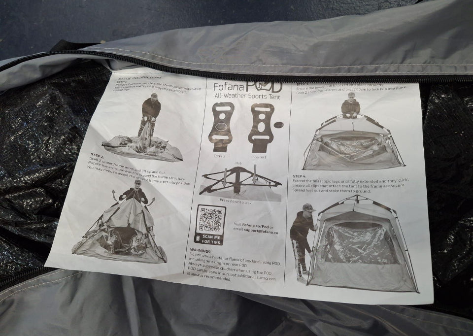 Used FOFANA MultiPod - Pop-Up All-Weather Sports Tent - Multipurpose Pod 270 View Multi-Person - Sports Mom and Dad Essentials