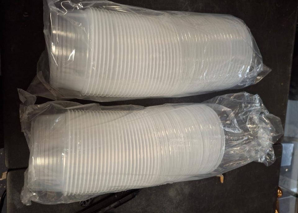 FULING [50 Set - 8 oz. Plastic Deli Food Storage Containers With Lids