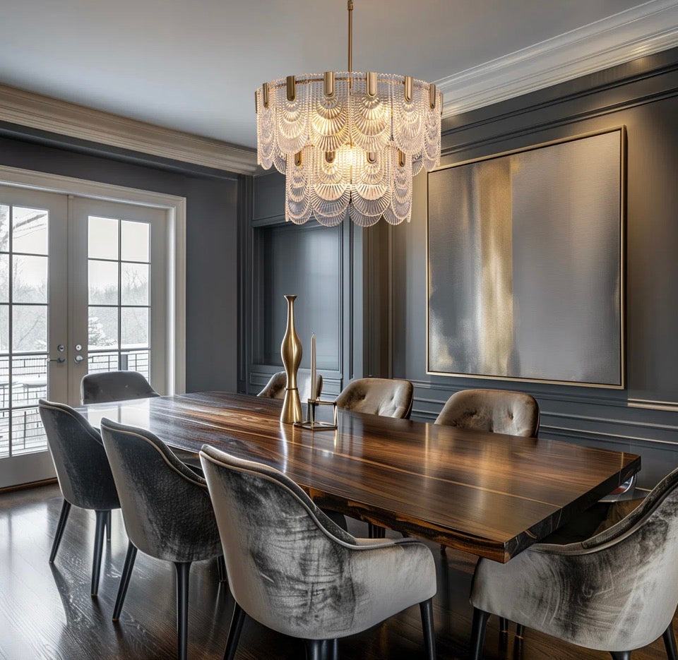 Brand New MERCER41 Aurthur 9 - Light Dimmable Tiered Modern Chandelier