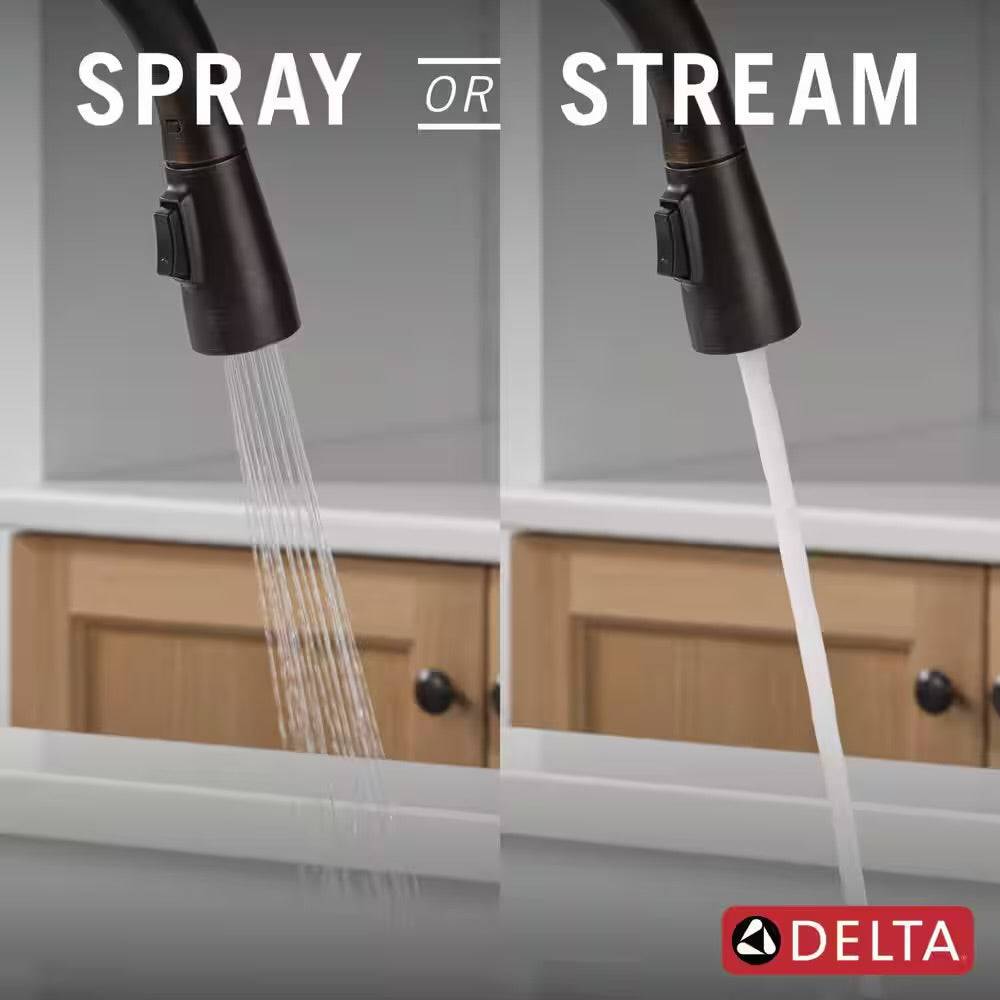 Delta Essa Touch/Touchless Venetian Bronze 16 in. H Pull Down Sprayer Kitchen Faucet with 360 Degree Spout Swivel