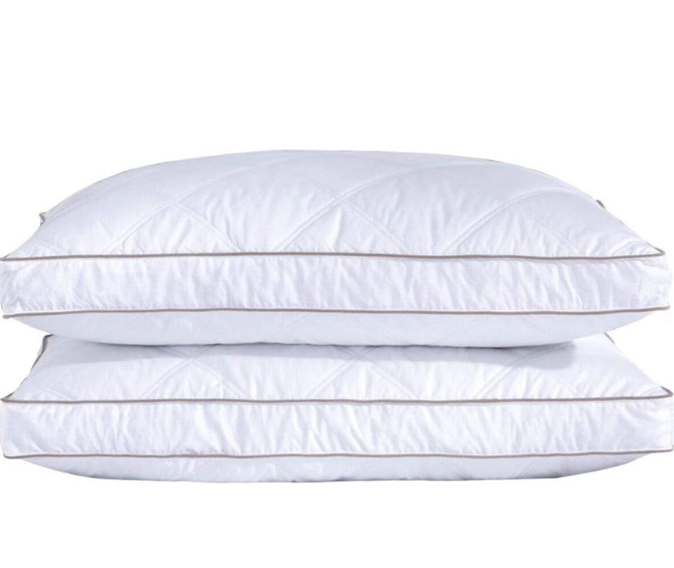 Open Box puredown® Goose Feathers and Down Pillow for Sleeping Gusseted Bed Hotel Collection Pillows, Standard, Set of 2