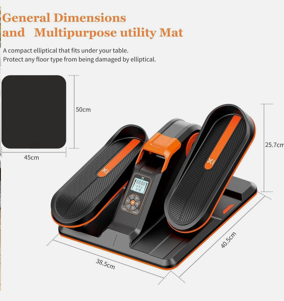 Open Box WINDAZE Under Desk Elliptical Machine with Smart App, Mini Training Machine