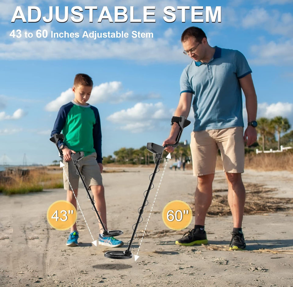 Open Box "Metal Detector for Adults Professional, CAKUJA ""High Accuracy Waterproof Gold Detector with Larger LCD Display 4"""" x 4.7"""", 10"""" IP68