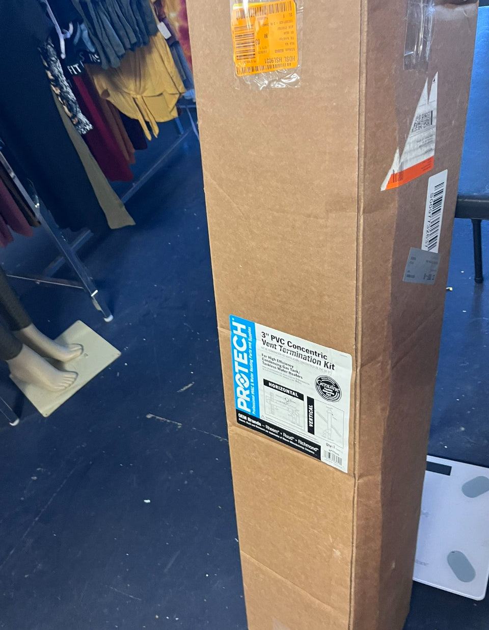 Open Box Rheem 3 in. PVC Horizontal or Vertical Concentric Vent Termination Kit for High Efficiency Tankless Gas Water Heaters