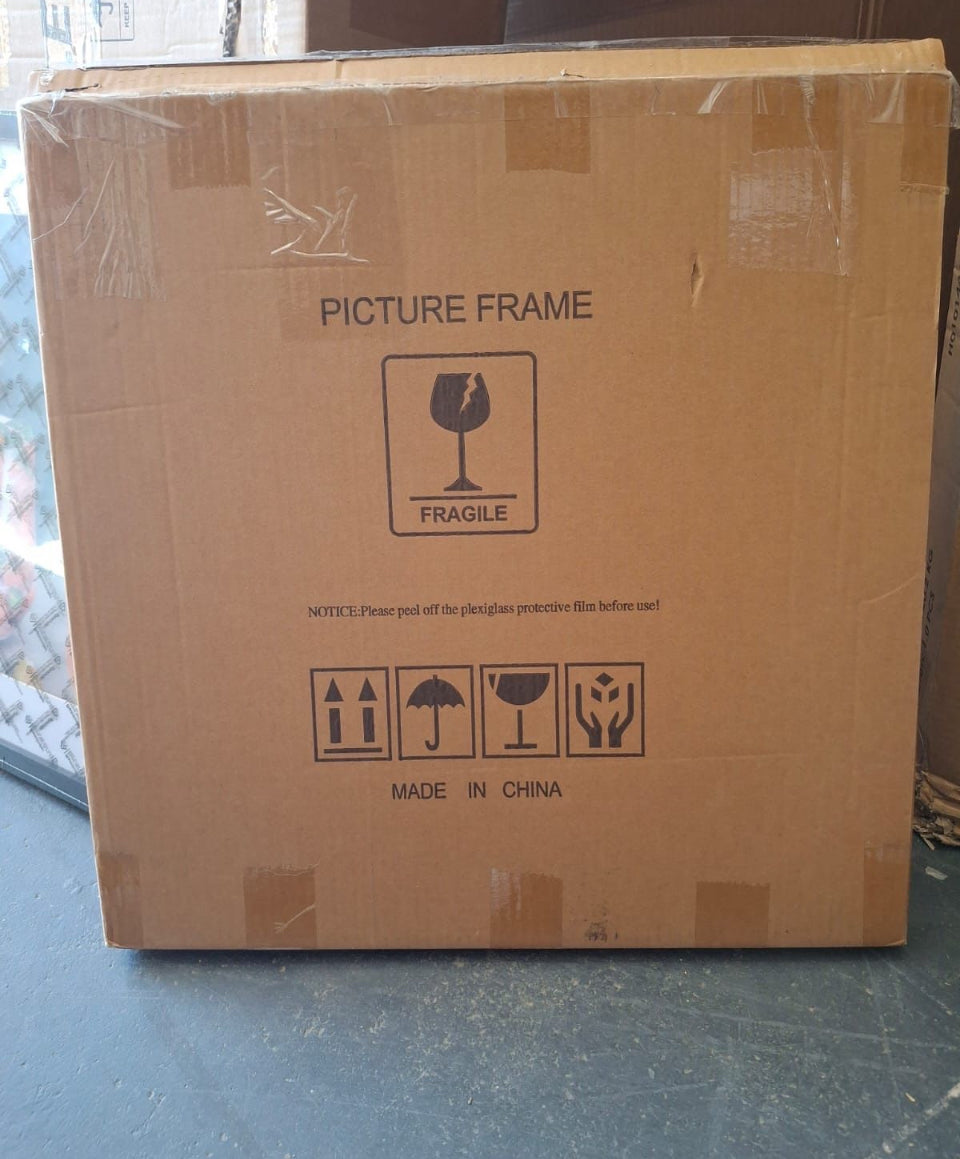 Open Box THREELOVE 18x18 Frame White, Display Picture 14x14 with mat or 18x18 Without mat, Photo Poster Picture Frame Wall Mounting Home Decor, 1-PCS