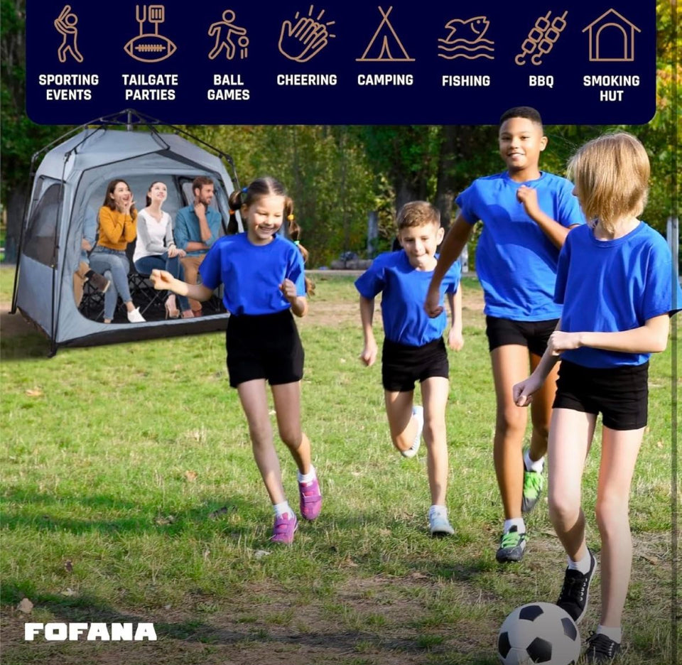Used FOFANA MultiPod - Pop-Up All-Weather Sports Tent - Multipurpose Pod 270 View Multi-Person - Sports Mom and Dad Essentials