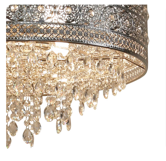 Open Box "24"" Brielle Crystal Chandelier Polished Nickel - River of Goods"