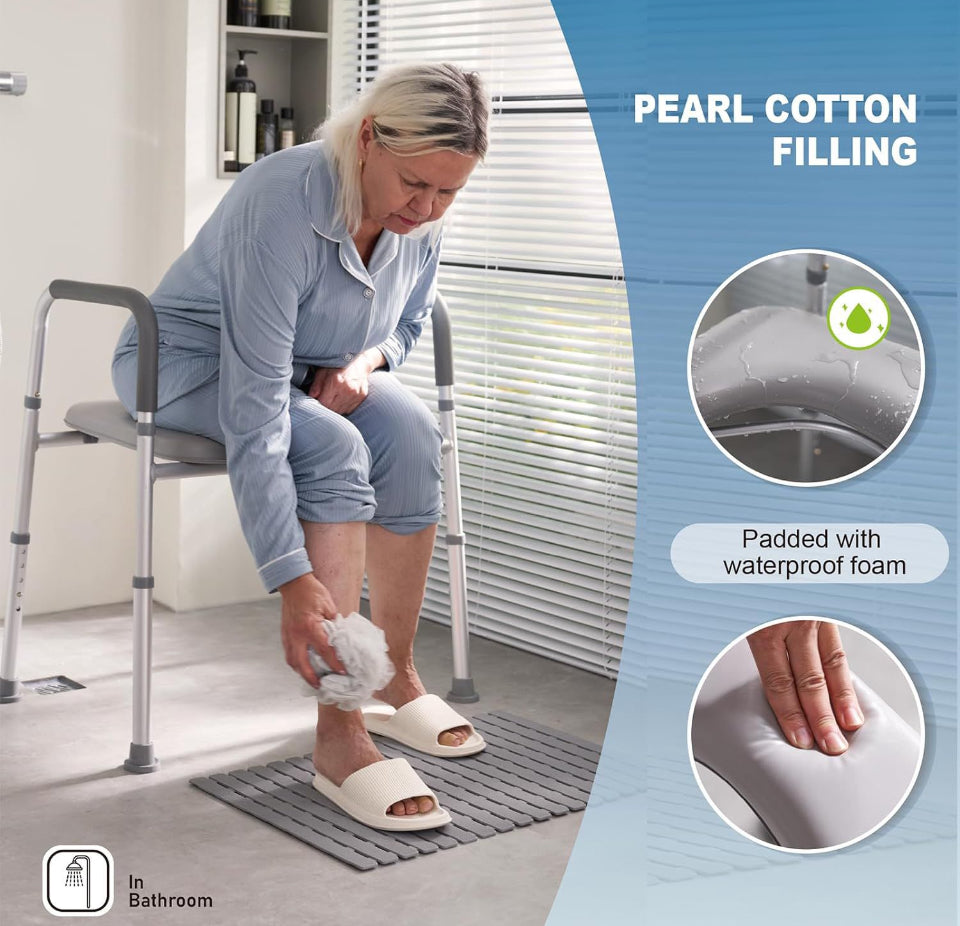 Eillion Raised Toilet Seat with Handles for Elderly Toilet Seat Risers for Seniors, Bedside Toilet Chairs for Seniors with Arms, Adjustable Height Handle - Selzalot