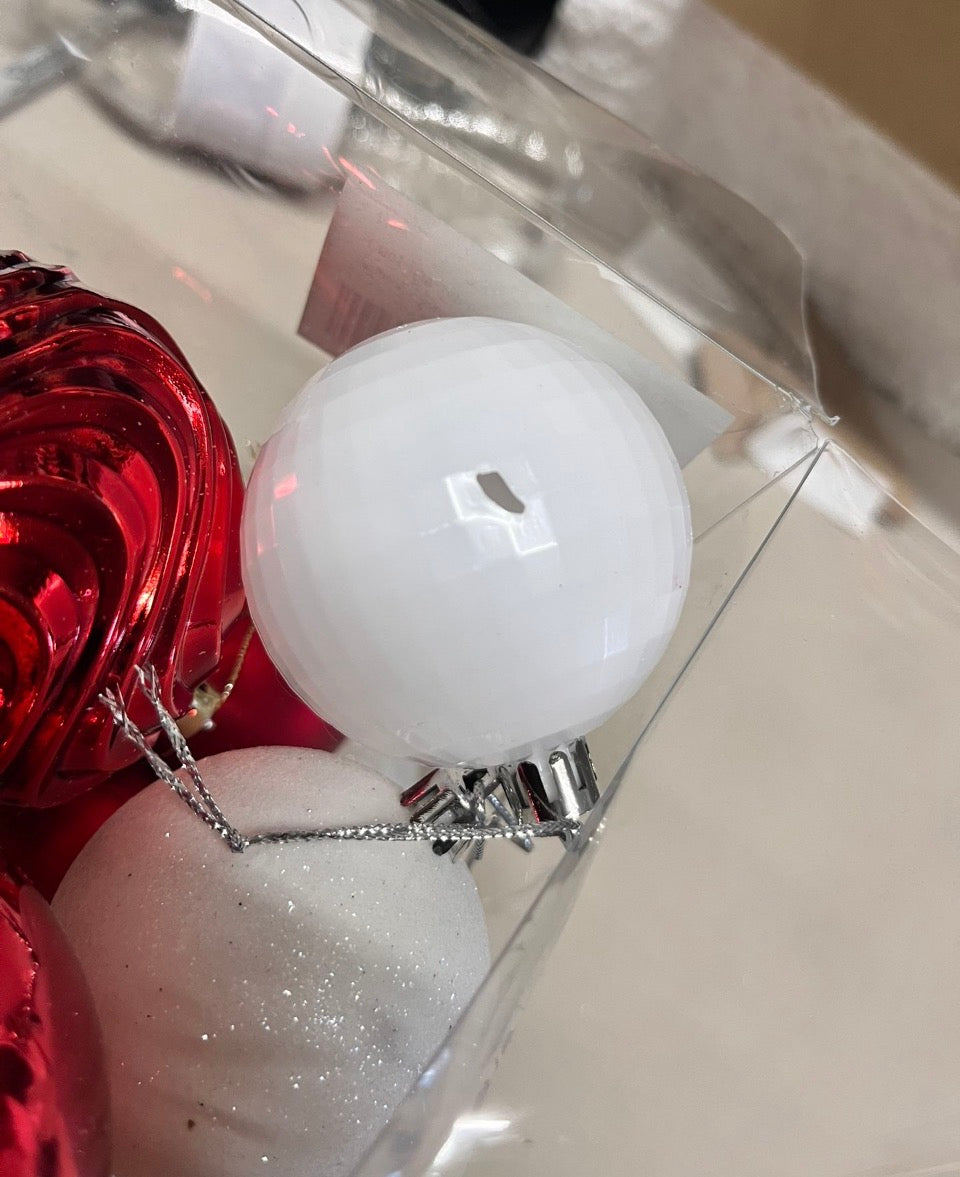 Open Box Annecy Christmas Tree Ornaments - 36 PCS Shatterproof Christmas Ball Ornaments Set for Holiday, Wreath & Party Decorations (Multi-Size, Red,