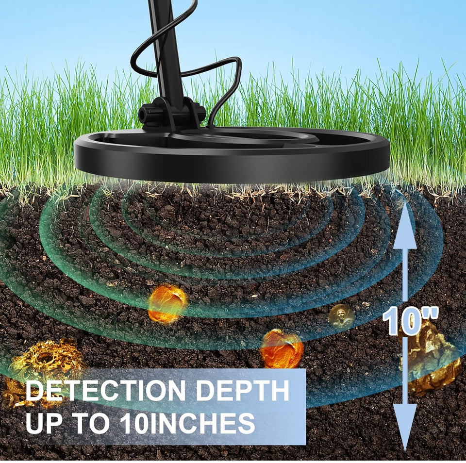 Open Box "Metal Detector for Adults Professional, CAKUJA ""High Accuracy Waterproof Gold Detector with Larger LCD Display 4"""" x 4.7"""", 10"""" IP68