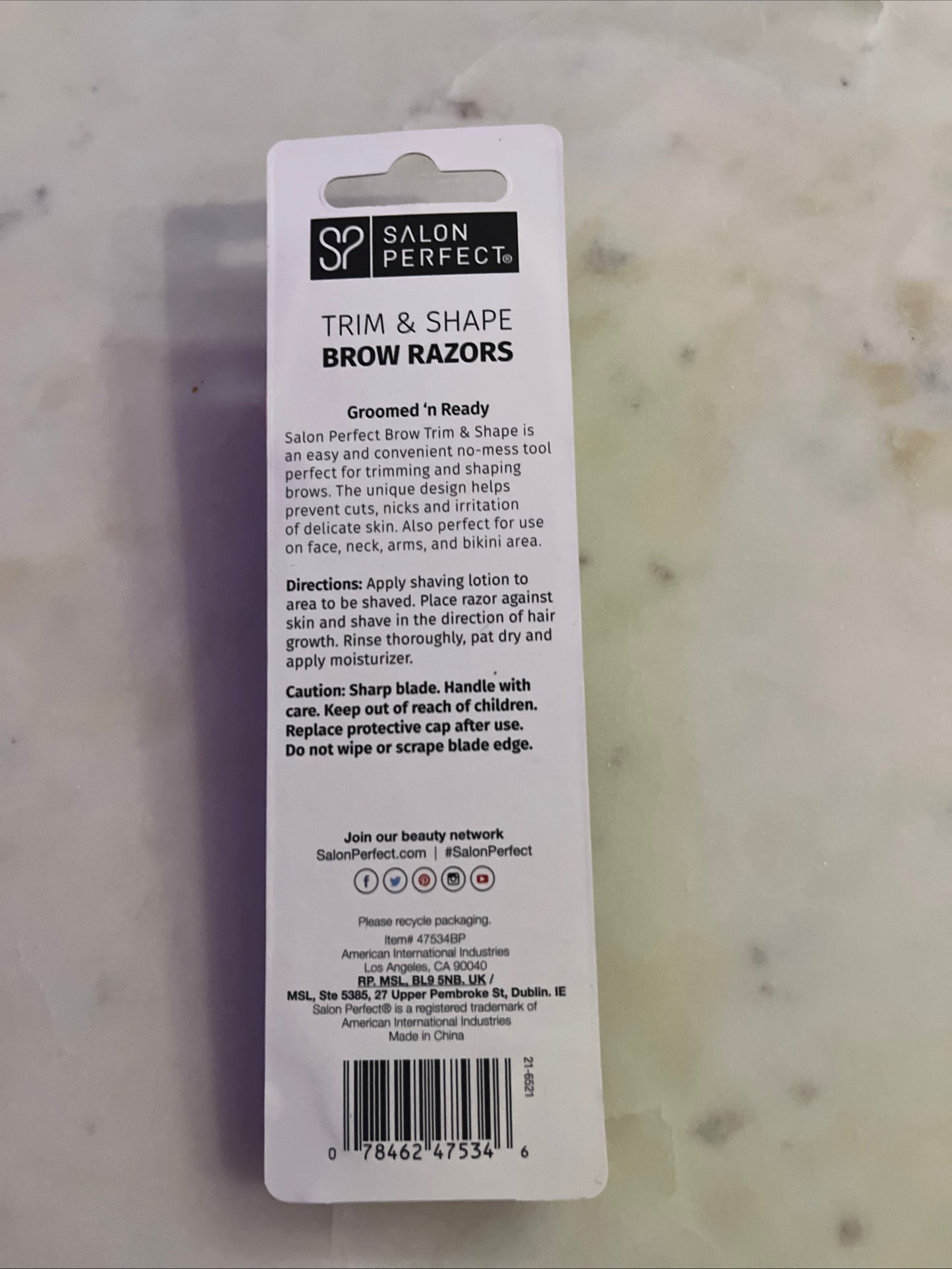 Open Box SALON PERFECT TRIM & SHAPE BROW RAZORS 4 PACK NEW & SEALED