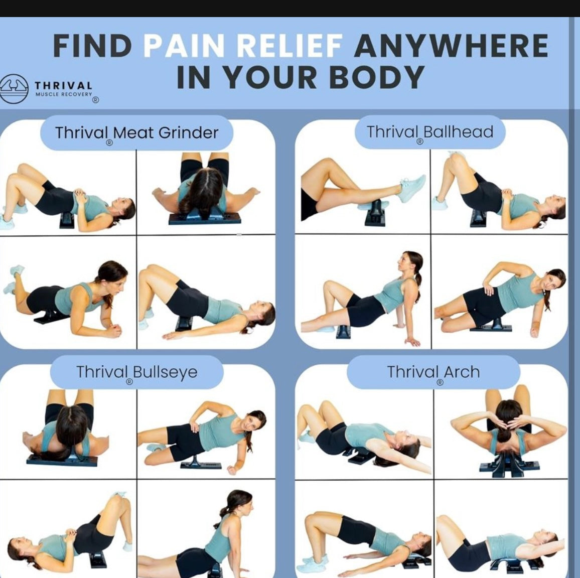 Thrival Relief Pro - Fully Adjustable Psoas Muscle Release Tool for Hip Flexor, Back, Glute, Iliacus, and Neck Pain - Trigger Point and Myofa