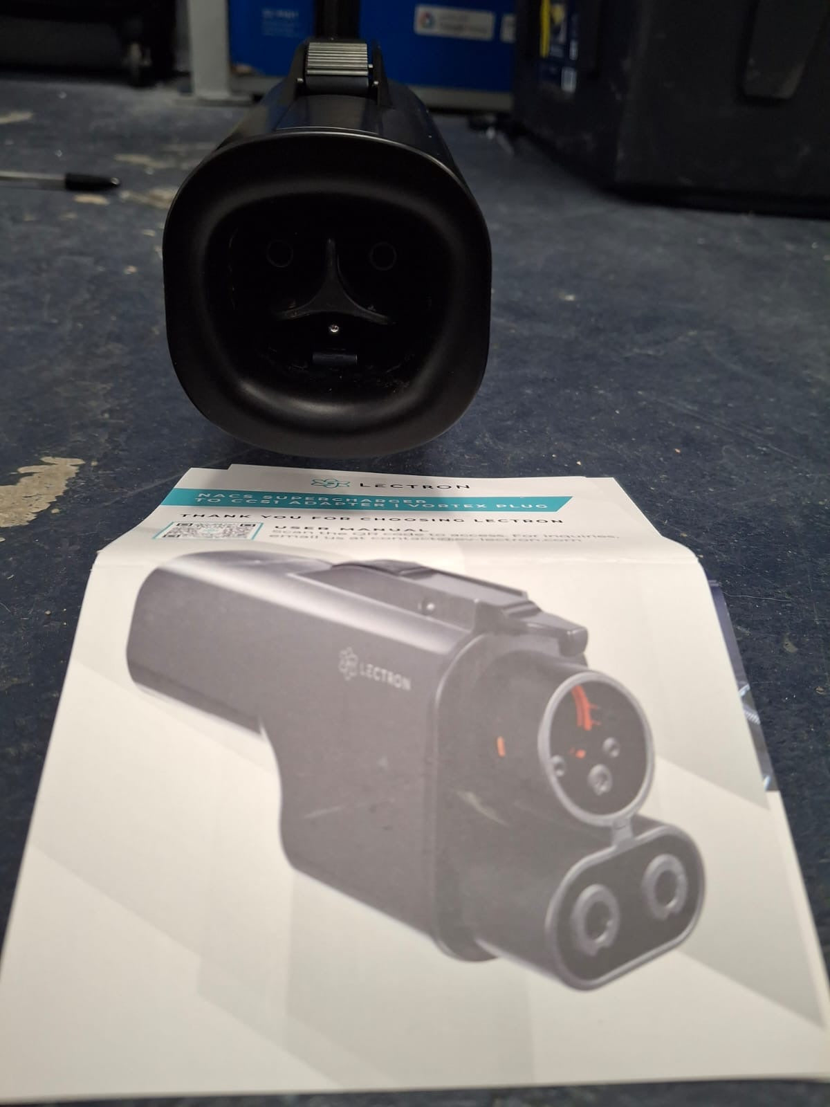 Open box Lectron NACS to CCS Electric Vehicle Adapter - 500 Amps / 1,000V - Compatible with Tesla Superchargers - Fast Charge CCS1 EVs with Vortex Plu