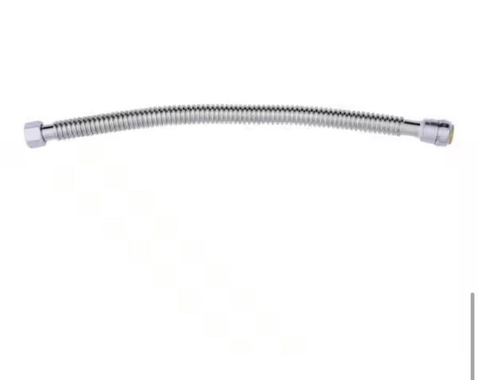 New SharkBite 1 Inch x 1 Inch FIP x 24 Inch Stainless Steel Corrugated Flexible Water