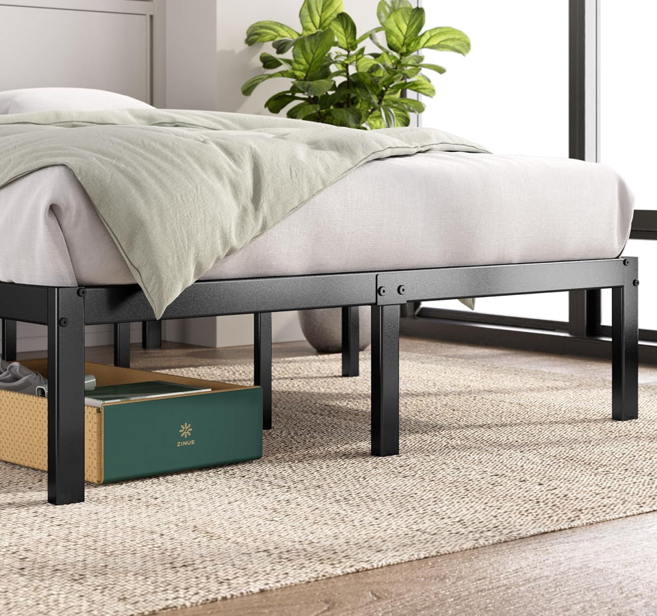 Open Box ZINUS 14 Inch Elias Metal Platform Bed Frame, Steel Support, No Box Spring Needed, Easy Assembly, Queen