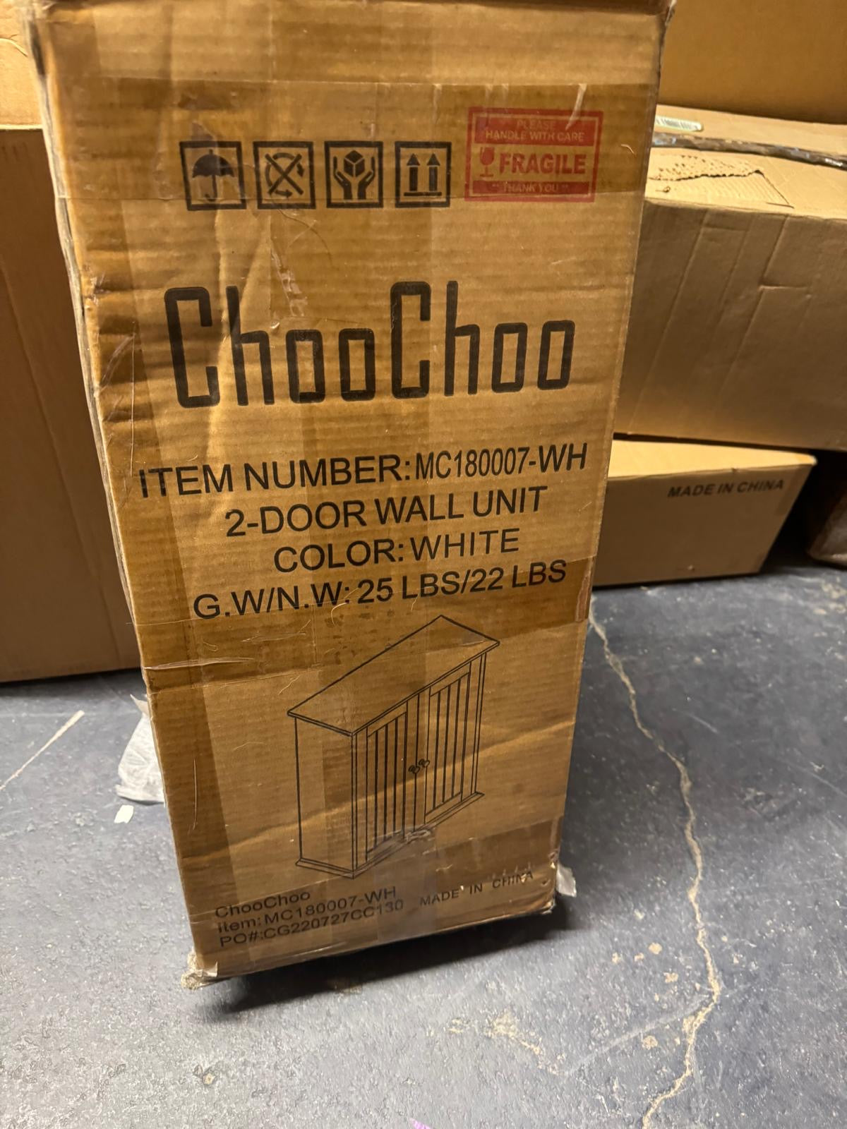 Open Box ChooChoo Bathroom Wall Cabinet, Over The Toilet Space Saver Storage Cabinet, Medicine Cabinet with 2 Door and Adjustable Shelves, Cupboard