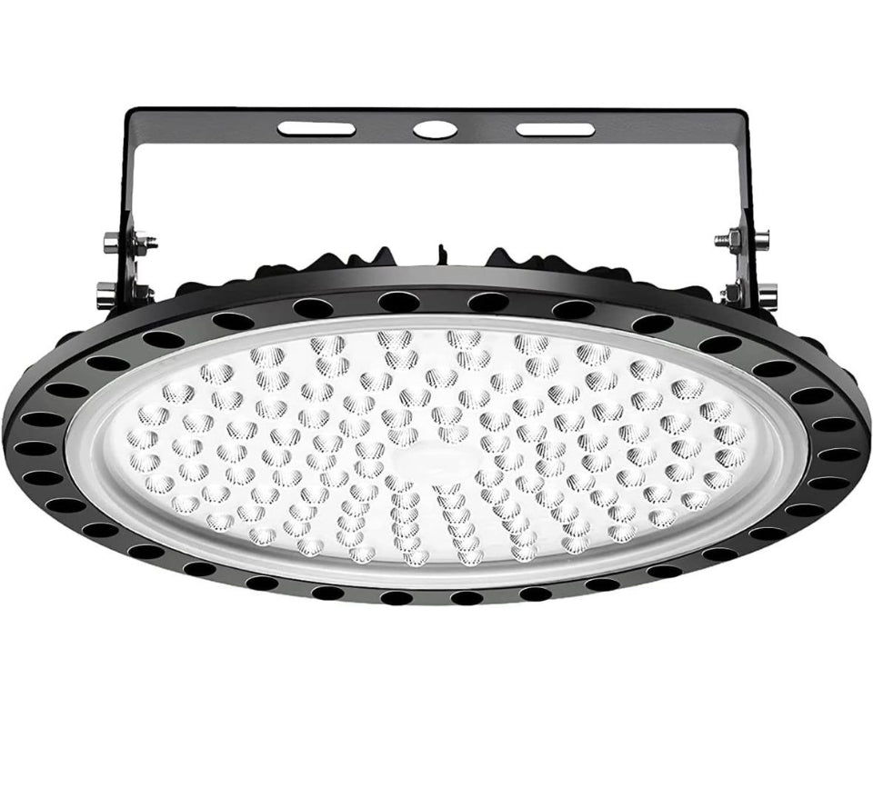 Tycolit 500W UFO LED high bay light with 6500K daylight, IP65 waterproof, metal frame, commercial ceiling fixture