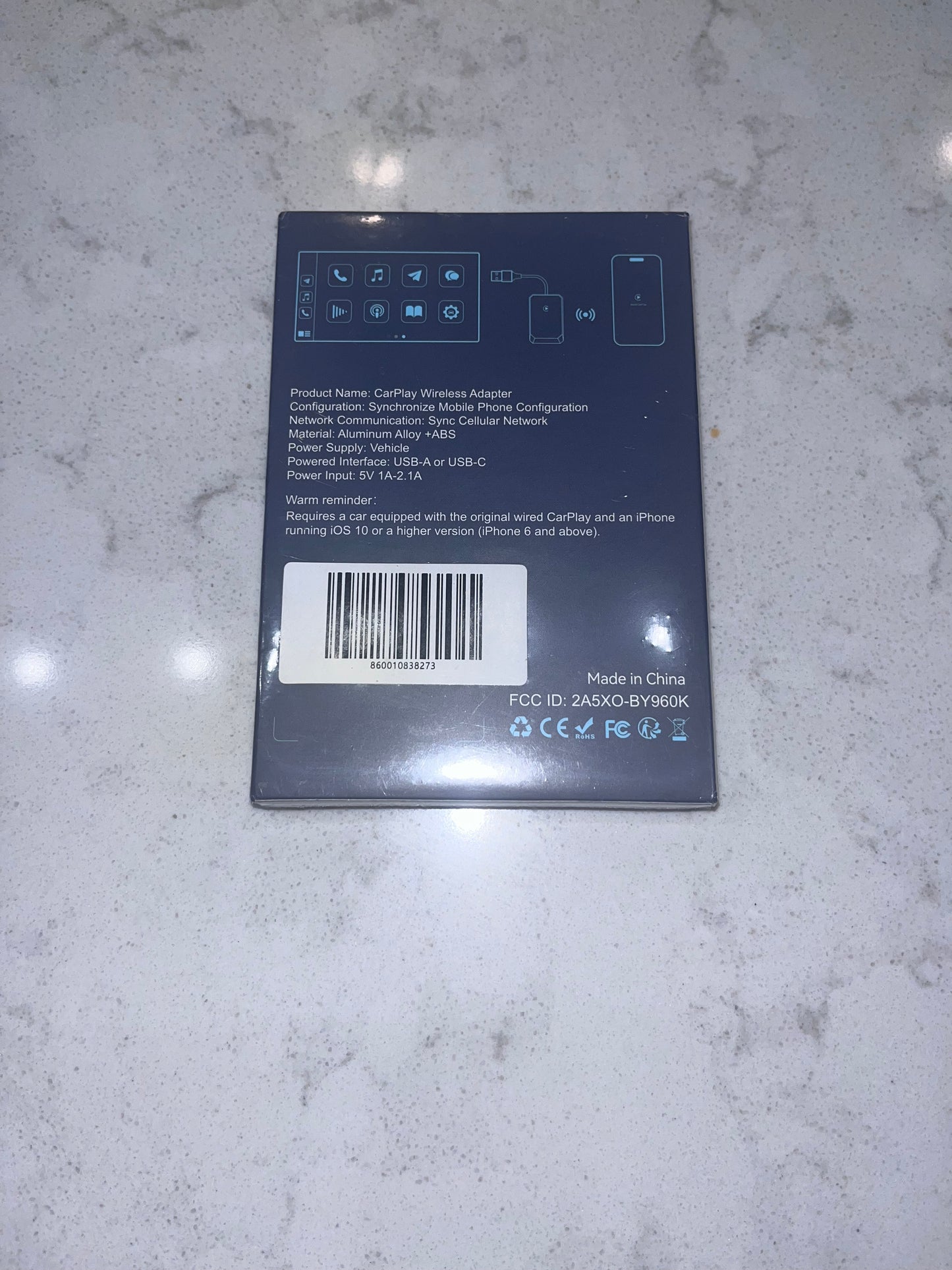 Brand New TERUNSOUI Wireless Carplay Adapter, Converts Wired to Wireless carplay Adapter for iPhone, Wireless Control Plug & Play Carplay for Cars from 2017 & for Apple iPhone iOS 10+