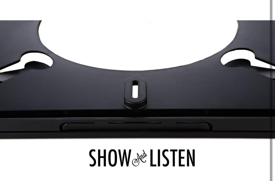 Open Box Show and Listen Album Cover Display Frame, Flip Frame Displays Vinyl Records (Four Pack, Black)
