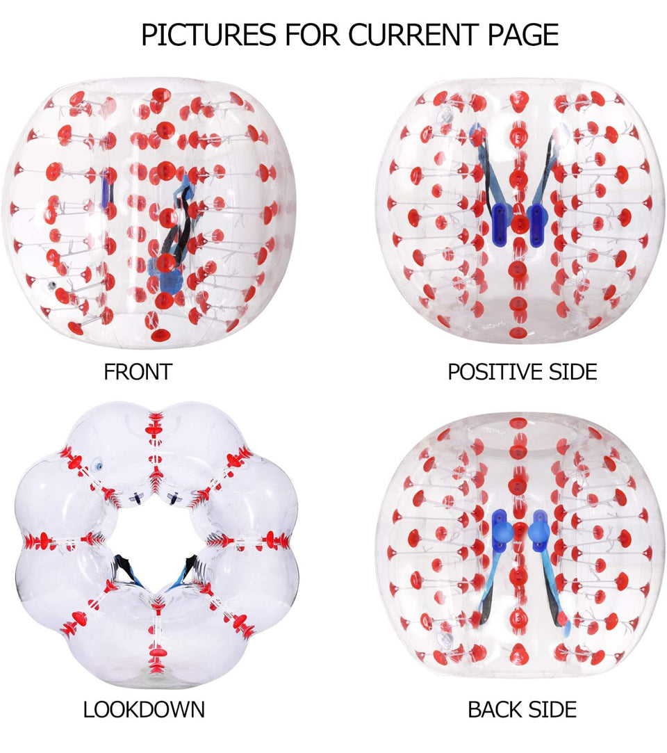 Open Box YUEBO Bumper Bubble Soccer Balls for Teens/Adults, Body Zorb Ball Dia 4FT/5FT(1.2m/1.5m) 1 Pack