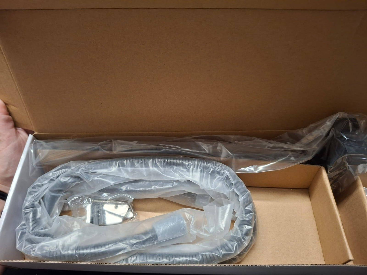 Open Box Delta 1-Spray Patterns 1.75 GPM 1.38 in. Wall Mount Handheld Shower Head with H2Okinetic in Matte Black