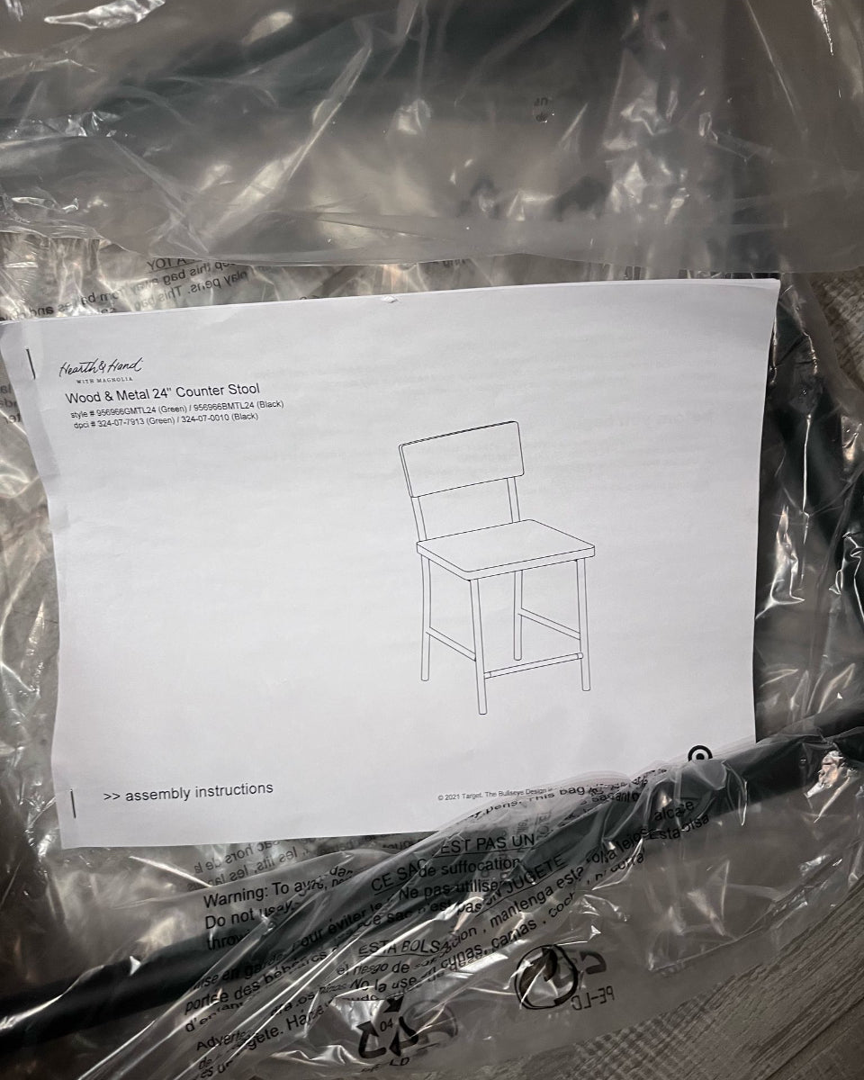 Wood & Steel Counter Stool Black – Hearth & Hand™ with Magnolia