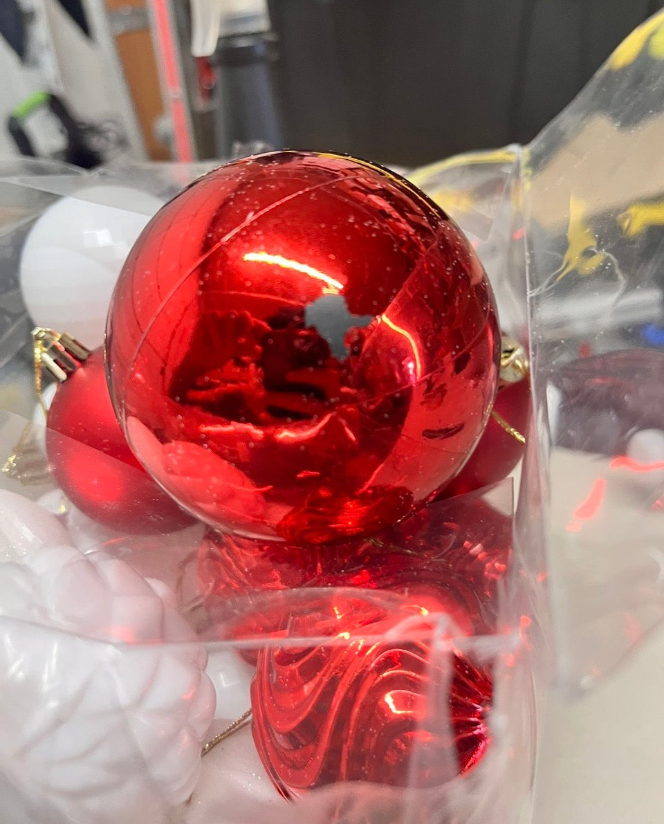 H Open Box Annecy Christmas Tree Ornaments - 36 PCS Shatterproof Christmas Ball Ornaments Set for Holiday, Wreath & Party Decorations (Multi-Size, Red,