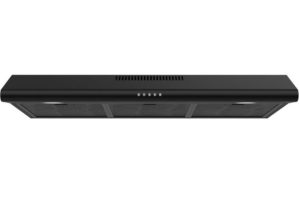 Open Box FIREGAS 36 Inch Black Under Cabinet Range Hood, 200 CFM Ducted/Ductless Convertible Kitchen Hood with 3-Speed Stove Vent Fan, LED Lights, Alu