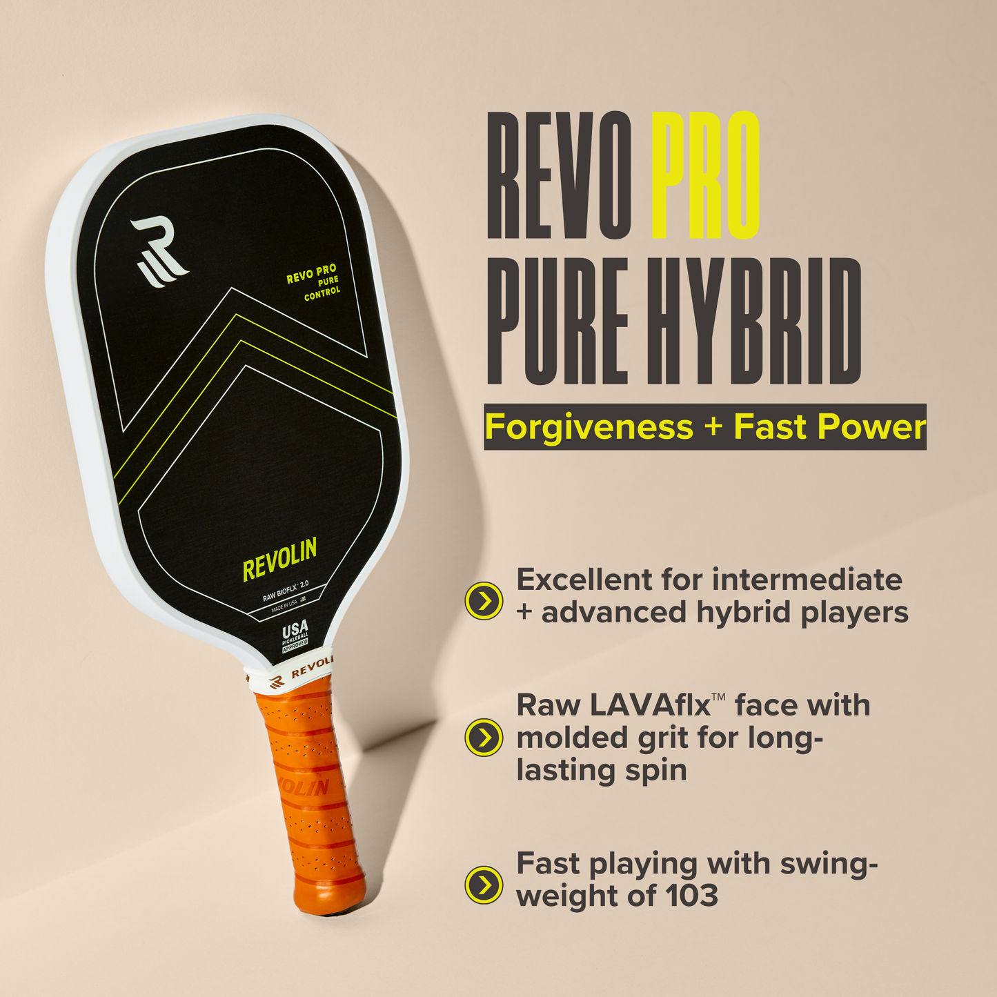 REVO PRO Pure Hybrid Pickleball Paddle