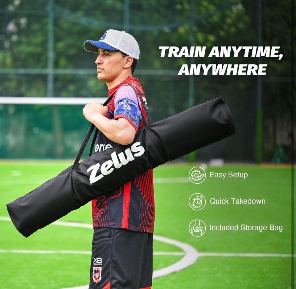 Open box ZELUS Football Throwing Net, Quarterback Training Equipment with 5 Target Pockets, Football Practice Throwing Passing Accuracy Trainer with C
