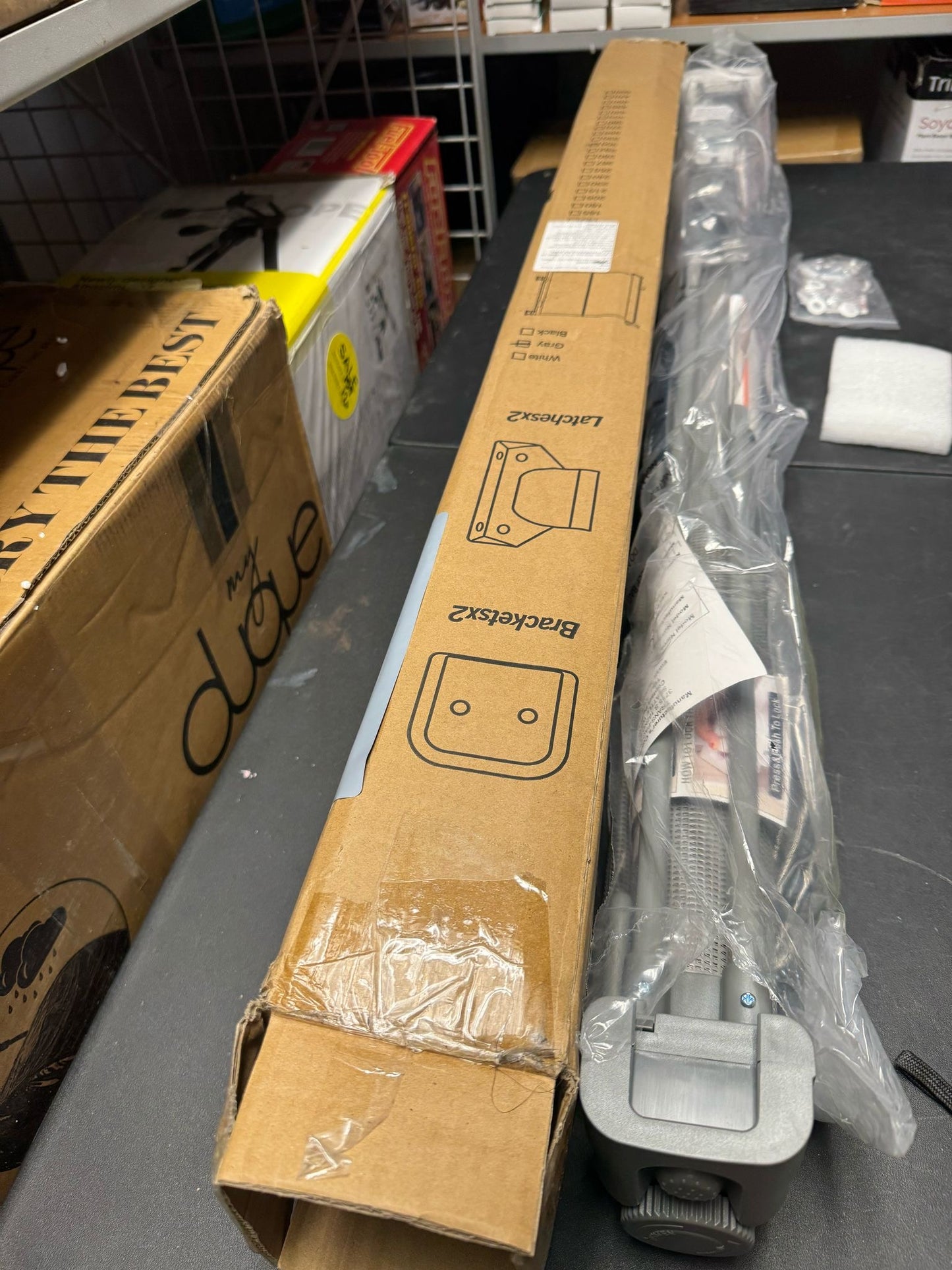 Open Box Stcockis 42" Tall X 120" Wide Retractable Baby Gates Extra Wide Dog Gate Keeps Pets from Getting Under Tall Baby Gate, Indoor/Outdoor Pet Gat