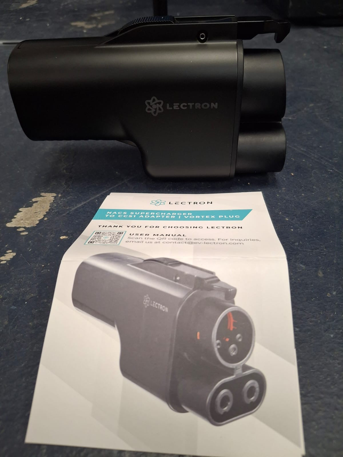 Open box Lectron NACS to CCS Electric Vehicle Adapter - 500 Amps / 1,000V - Compatible with Tesla Superchargers - Fast Charge CCS1 EVs with Vortex Plu