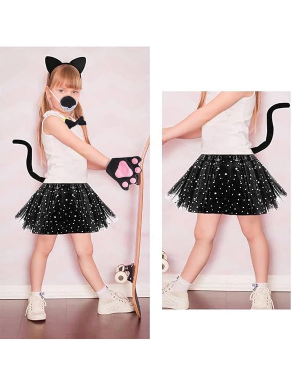Open Box New ZONESTA Halloween Animal Costumes Accessories with Fluffy Skirts, Suitable for Cosplay/Theme Parties Costumes