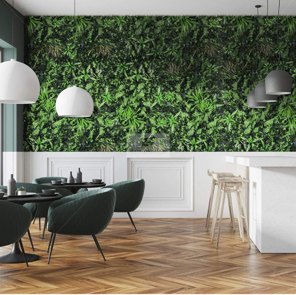 Open Box NatraHedge Artificial Kauai Living Wall Vertical Garden for Outdoor Hedge Installments or Indoor Decor (5 Pack) 28 SQF