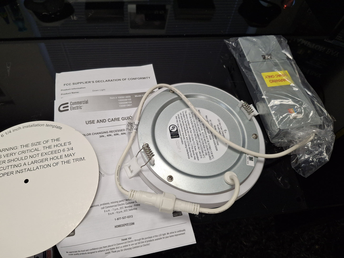 Commercial Electric 6 in. Canless Adjustable CCT Integrated LED Recessed
