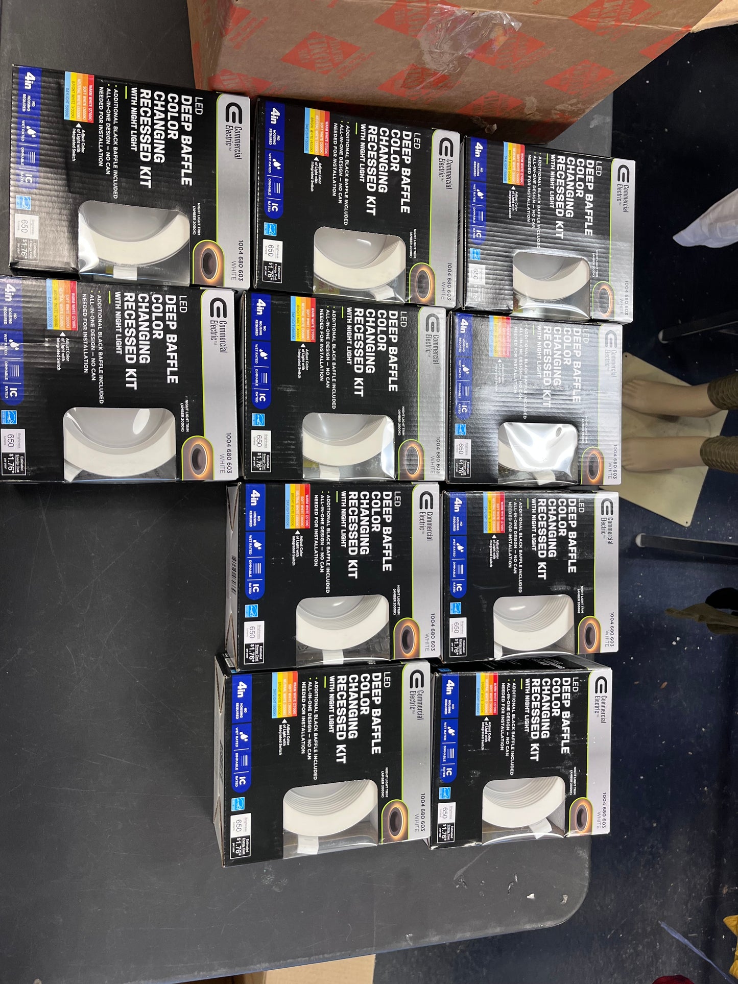 Brand New Commercial Electric 4 in. Adjustable CCT Integrated LED Canless Recessed Light Trim with Night Light 650 Lumens Reduces Glare and Eye Strain