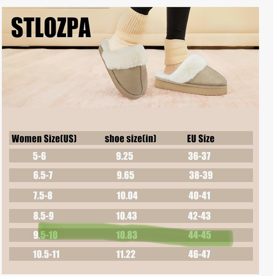 Open Box New Stlozpa Platform Slippers for Women Memory Foam,Fluffy Comfy Soft Warm Slippers for Women, Slip On Plush Bedroom Shoes Women Indoor and O