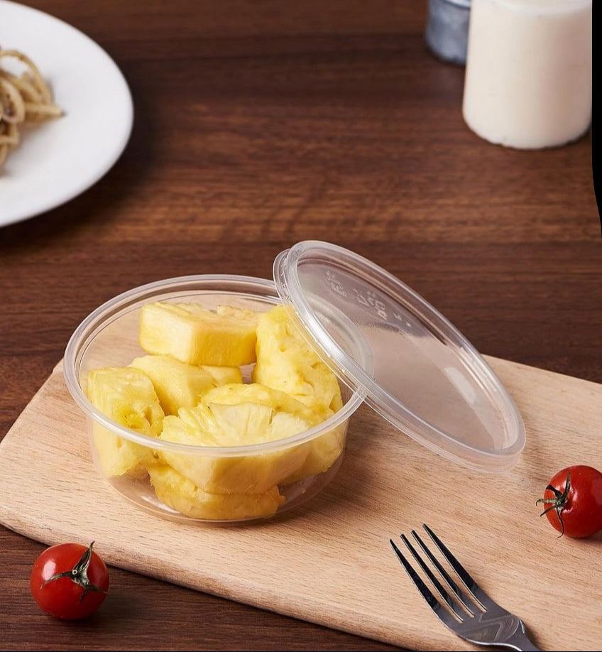 FULING [50 Set - 8 oz. Plastic Deli Food Storage Containers With Lids