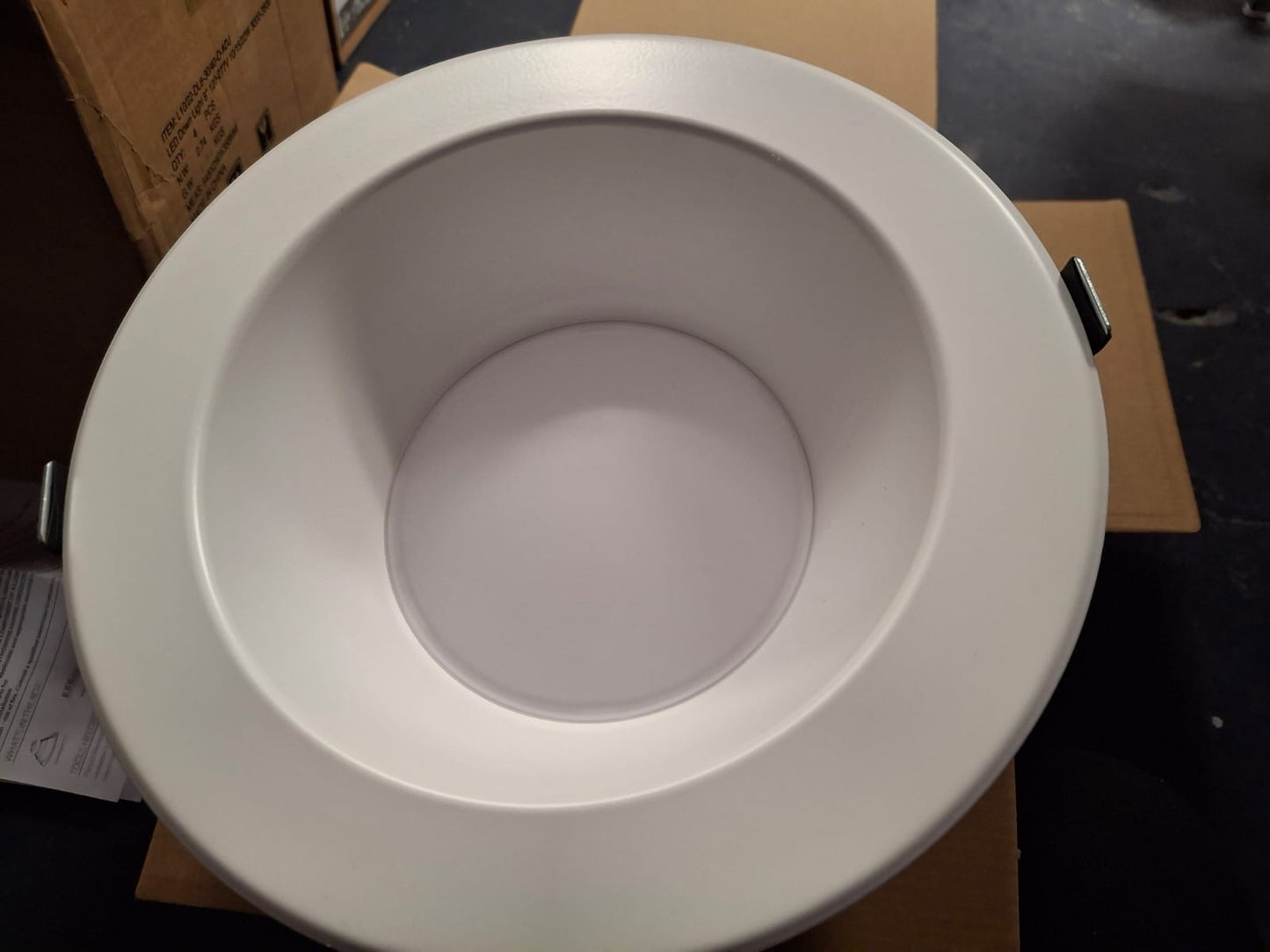 Open Box Simply Conserve 8 in. Selectable CCT Canless Integrated LED Retrofit White Recessed Light with Selectable Lumen CEC Compliant (4-Pack)