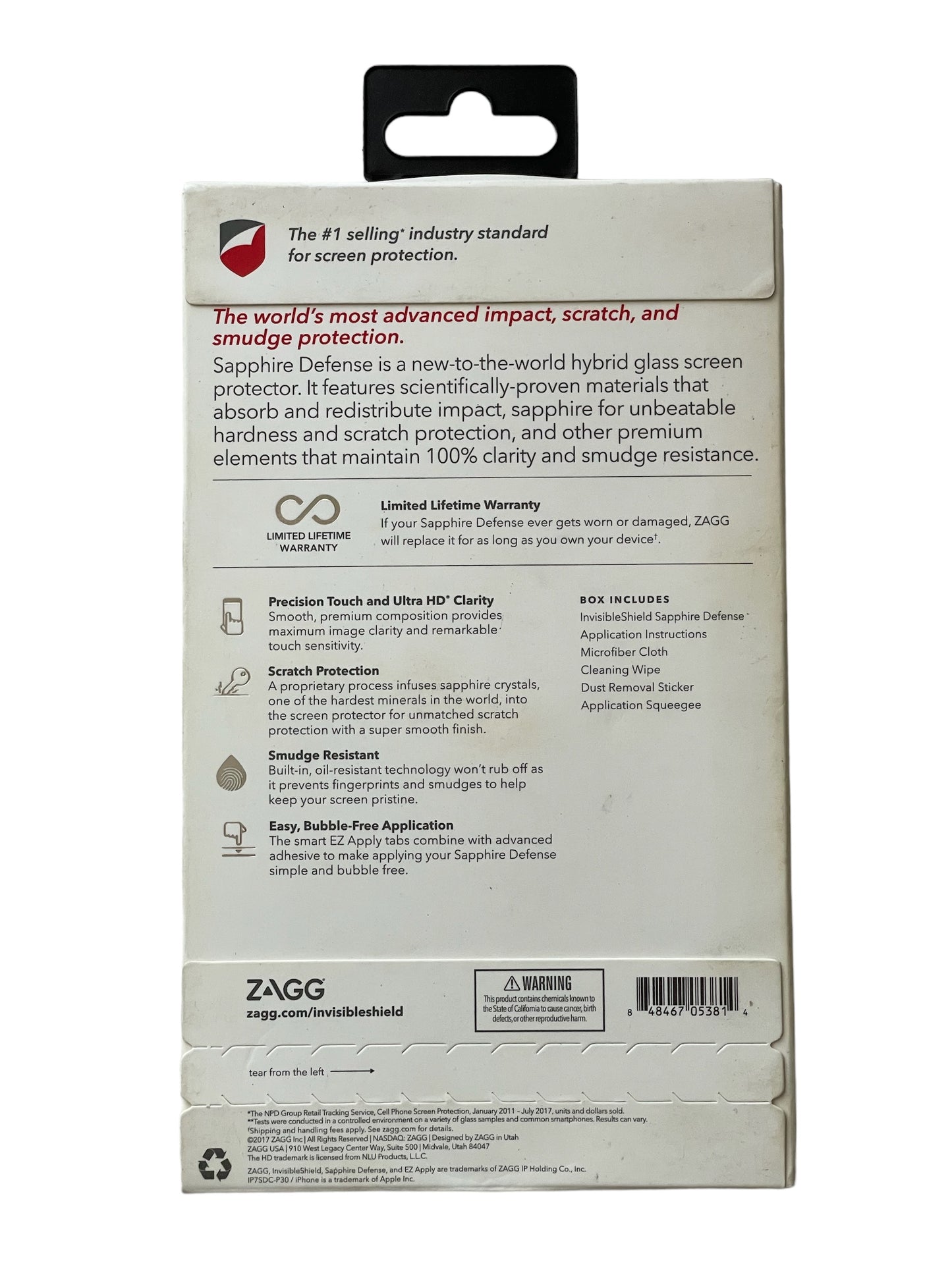 ZAGG Invisible Shield Sapphire Defense Glass Screen Protector iPhone 8/7/6s/6 - Selzalot