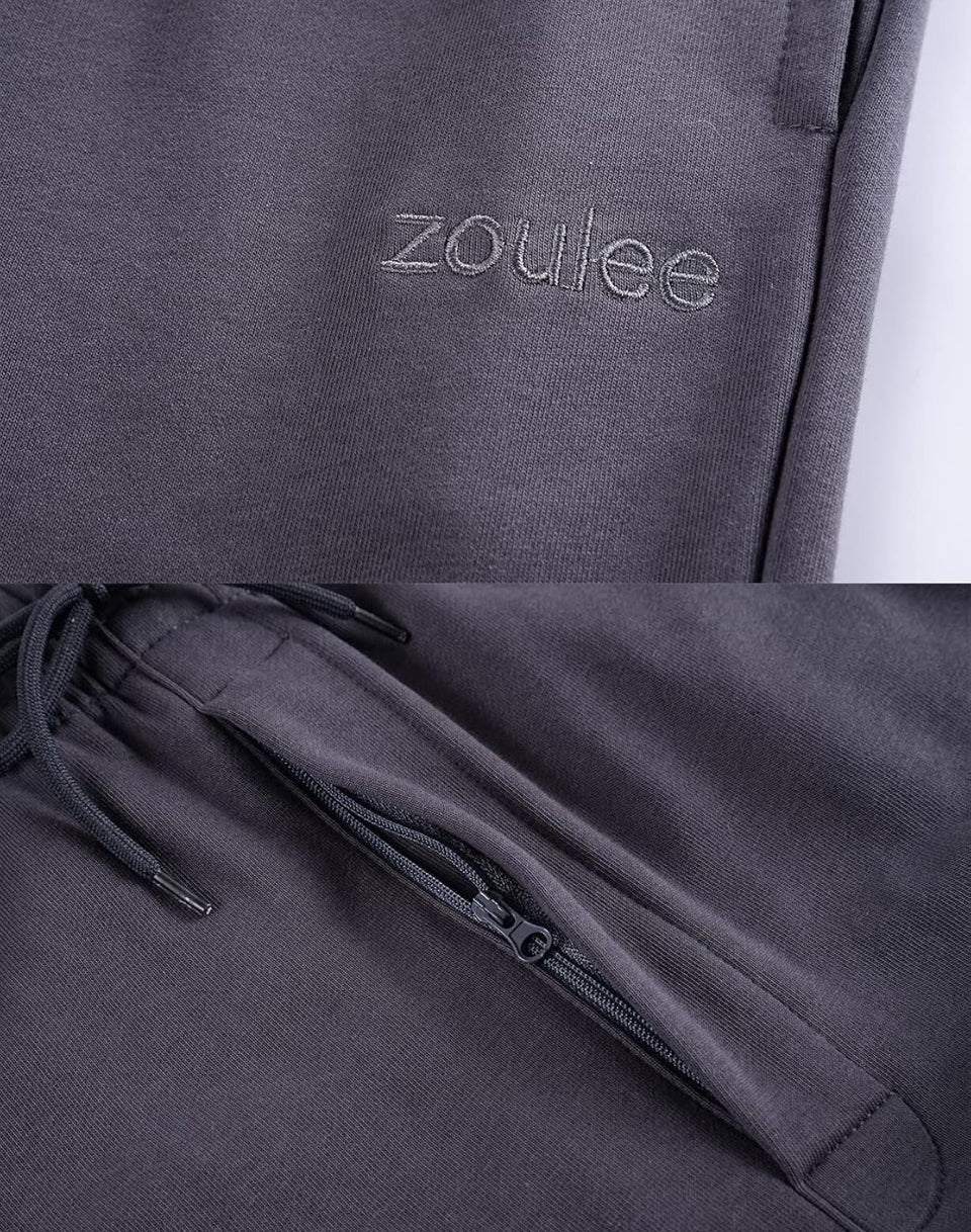 Brand New 2XL Zoulee Classic Drawstring-Waist Zipper Logo Jogger Pants with Zipper Fly