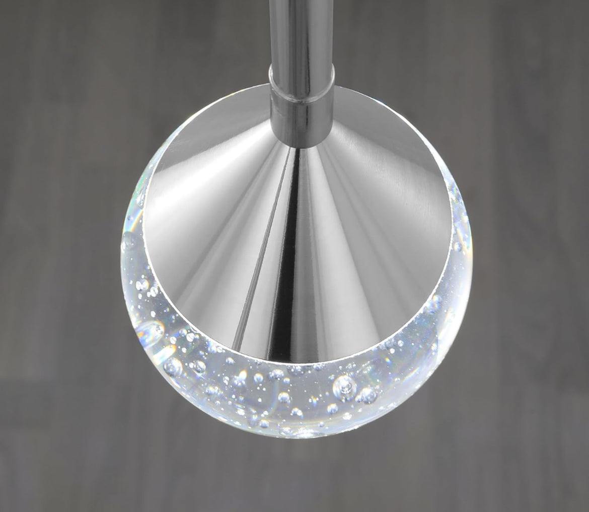 HAIXIANG Mini Chandeliers 3-Lights Modern Chrome Light Pendant Lights - Selzalot