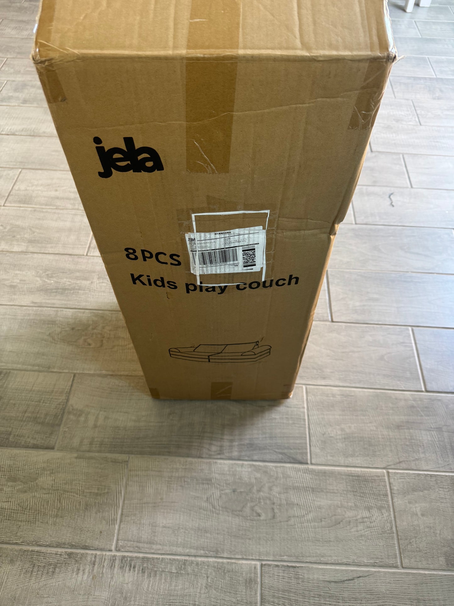 jela Kids Couch Large, Floor Sofa Modular Funiture for Kids Adults, Playhouse Play Set for Toddlers Babies, Modular Foam Play Couch Indoor