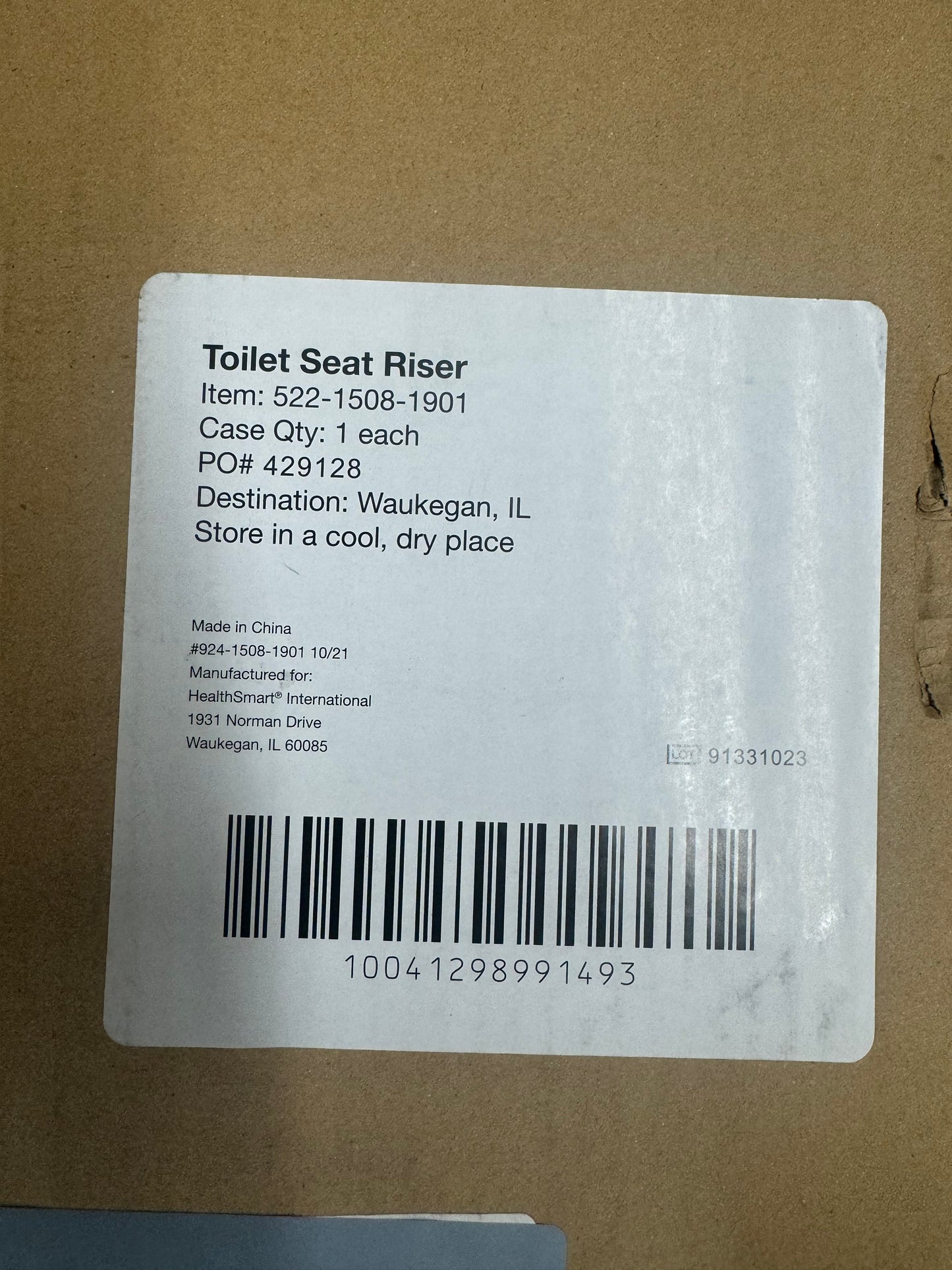HealthSmart Raised Toilet Seat Riser That Fits Most Standard (Round) Toilet Bowls for Enhanced Comfort and Elevation with Slip Resistant Pads, FSA HSA