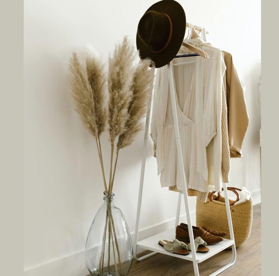 Open Box lorfain 46-48 Inch Tall Natural Dried Pampas Grass for Home Decor | Eco-Friendly Large Pampas Grass Stems for Christmas & Boho Flower Arrange