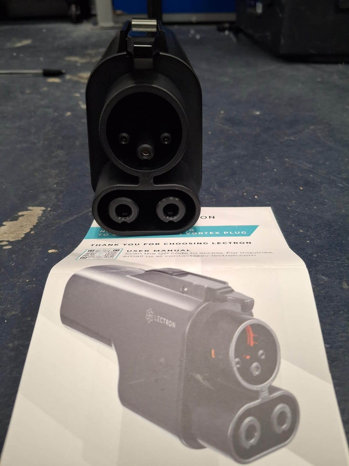 Open box Lectron NACS to CCS Electric Vehicle Adapter - 500 Amps / 1,000V - Compatible with Tesla Superchargers - Fast Charge CCS1 EVs with Vortex Plu