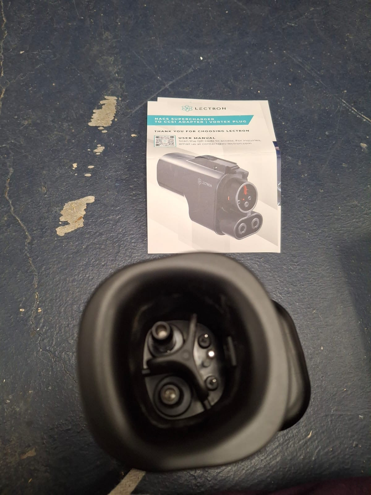 Open box Lectron NACS to CCS Electric Vehicle Adapter - 500 Amps / 1,000V - Compatible with Tesla Superchargers - Fast Charge CCS1 EVs with Vortex Plu