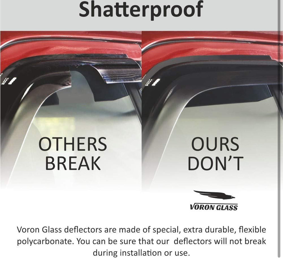 Open Box Voron Glass Tape-on Extra Durable Rain Guards for Ford Bronco Sport 2021-2024, Window Deflectors, Vent Window Visors, 4 Pieces - 100491